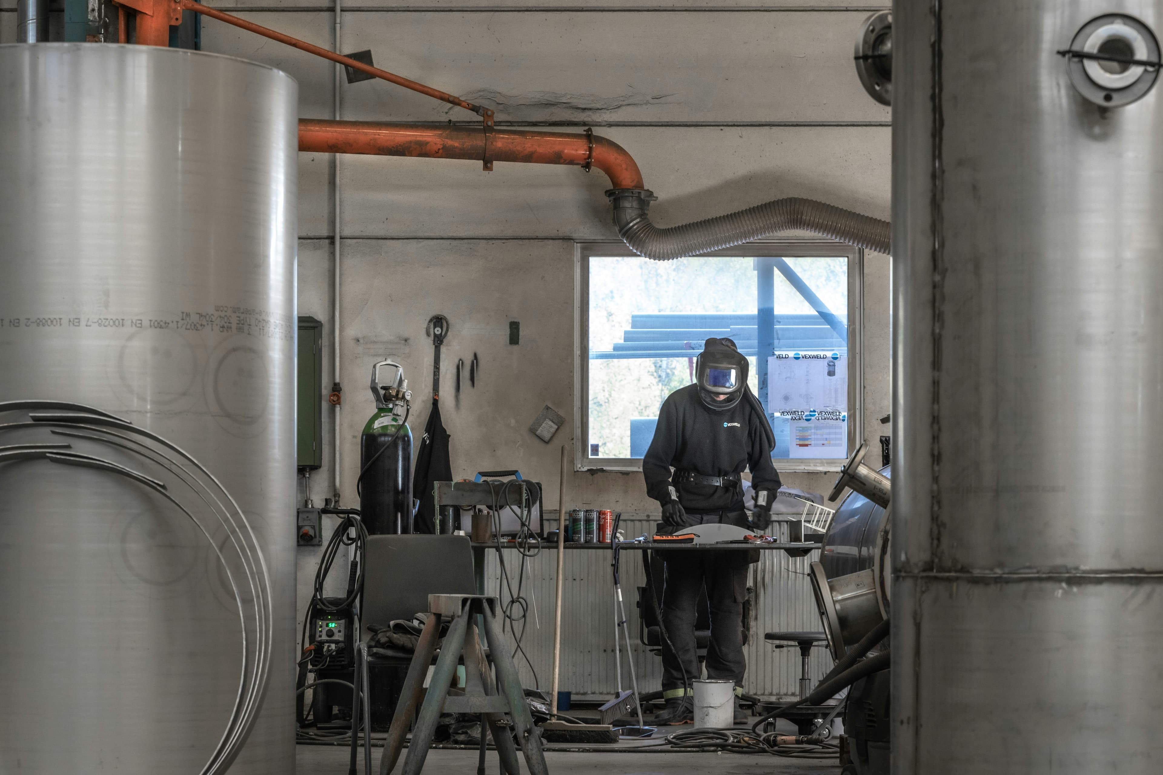 Technician testing a raw material sample in the lab